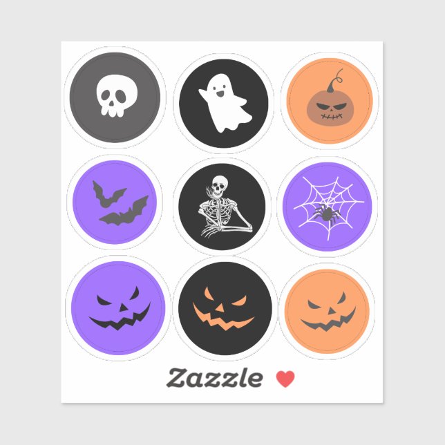 Cute Halloween Collection Vinyl Cut  Sticker (Sheet)
