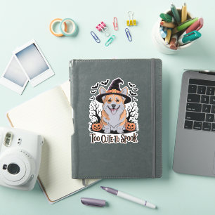 Cute Halloween Corgi in Witch Hat Sticker