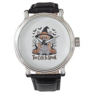 Cute Halloween Corgi in Witch Hat Watch