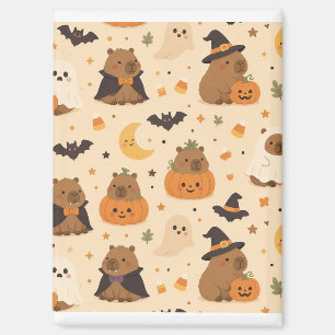 Cute Halloween Costume Capybaras Rectangle Magnet