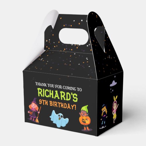 Cute Halloween Costume Modern Birthday Party  Favor Boxes
