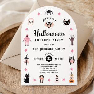 Cute Halloween Costume Party Invitation
