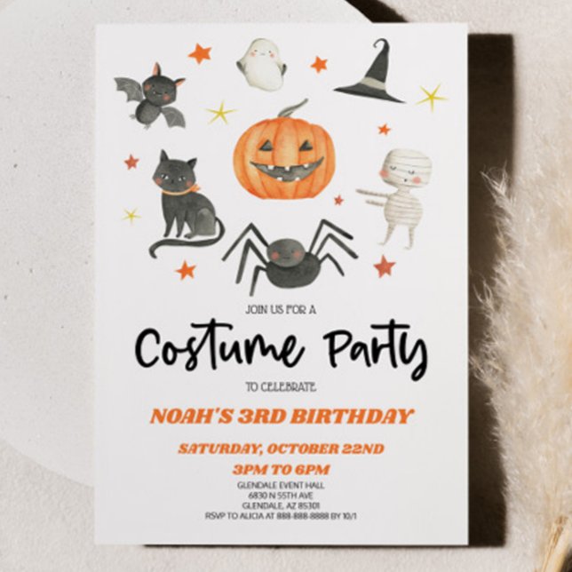 Cute Halloween Costume Party Invitation (Creator Uploaded)