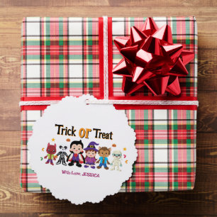 Cute Halloween Costume Party Ornament Card