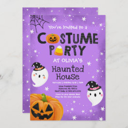 Cute Halloween Costume Party Spooktacular Invitation
