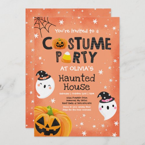 Cute Halloween Costume Party Spooktacular Invitation