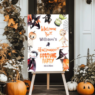 Cute Halloween Costume party Spooktacular Welcome Foam Board