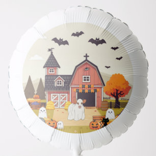 Cute Halloween cow and farm Balloon