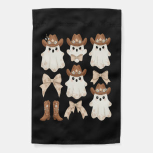 Cute Halloween Cowboy Ghost Garden Flag