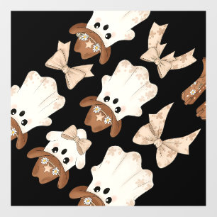 Cute Halloween Cowboy Ghost Wall Decal