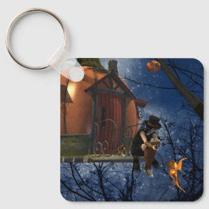 Cute Halloween Creature Encounter Keychain