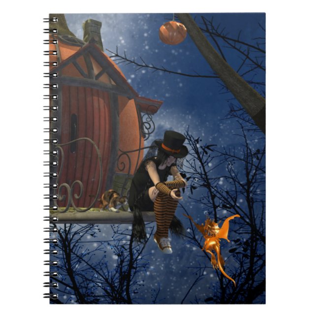 Cute Halloween Creature Encounter Notebook (Front)