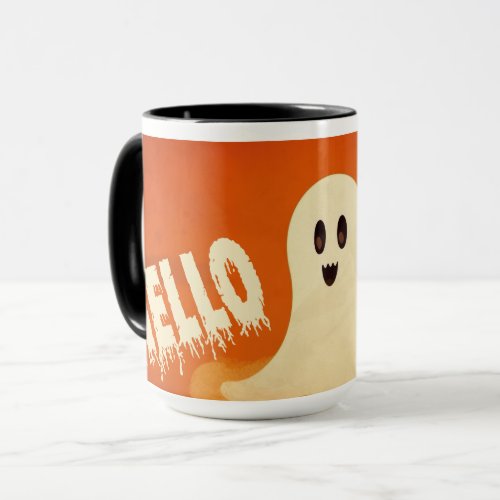 Cute Halloween Customized Hello Boo Welcome  Mug