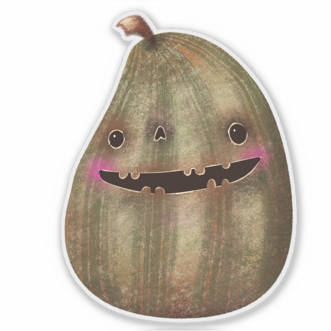 Cute Halloween Decoration Spooky Pumpkin Sticker (Front)