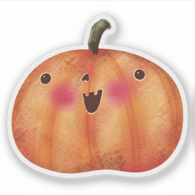Cute Halloween Decoration Spooky Pumpkin Sticker (Front)