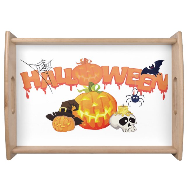 Cute Halloween Decorations Serving Tray (Front)