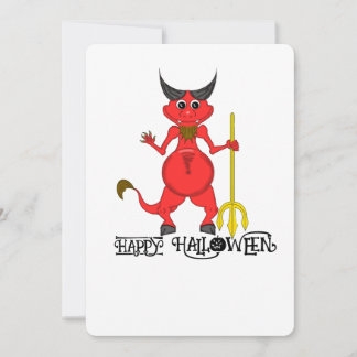 Cute Halloween Demon Holiday Card