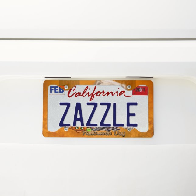 Cute Halloween design  License Plate Frame (On Car)