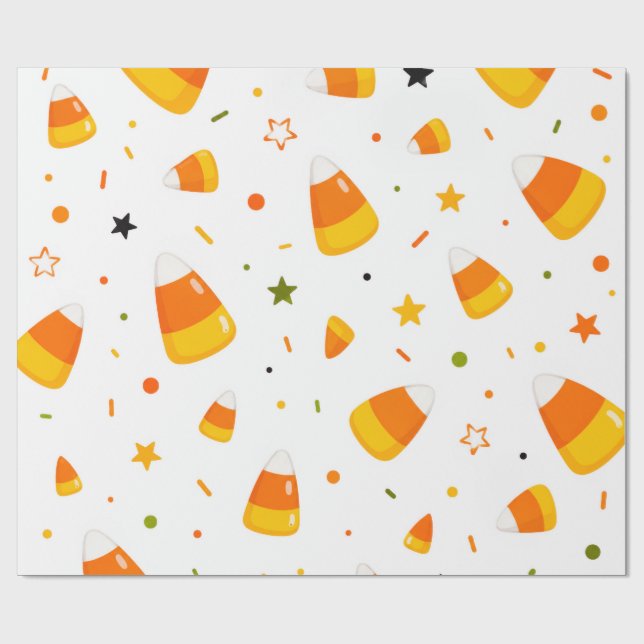 Cute Halloween Digital Pattern wrapping paper (Flat)
