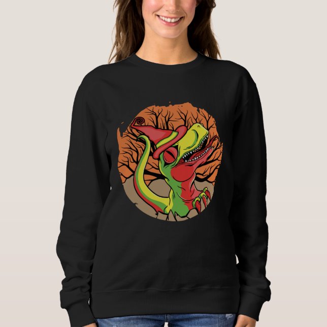 Cute Halloween Dino Rex Sweatshirt (Front)