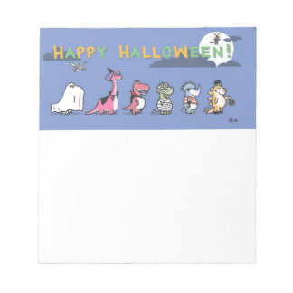 Cute Halloween Dinosaur Notepad