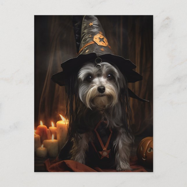Cute Halloween Dog Postcard (Front)