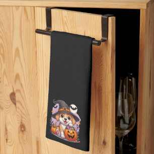 Cute Halloween dog/puppy Kitchen Towel