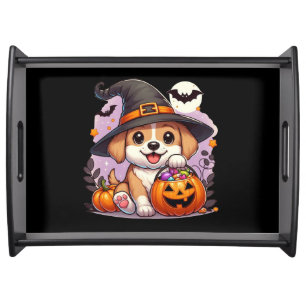 Cute Halloween dog/puppy Serving Tray