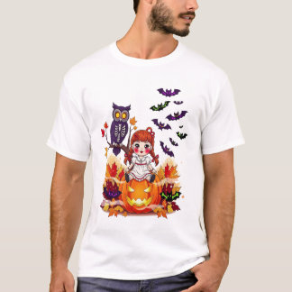Cute Halloween Doll Owl T-Shirt