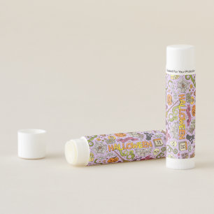 Cute Halloween Doodle Pattern Lip Balm