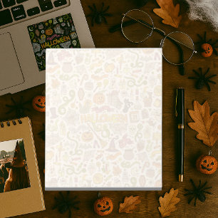 Cute Halloween Doodle Pattern Notepad