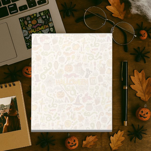 Cute Halloween Doodle Pattern Notepad (Creator Uploaded)
