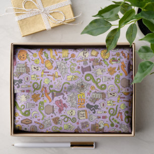 Cute Halloween Doodle Pattern Tissue Paper
