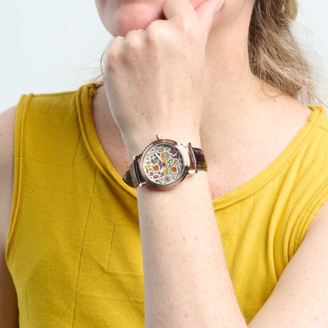 Cute Halloween Doodle Pattern Watch (Wrist)