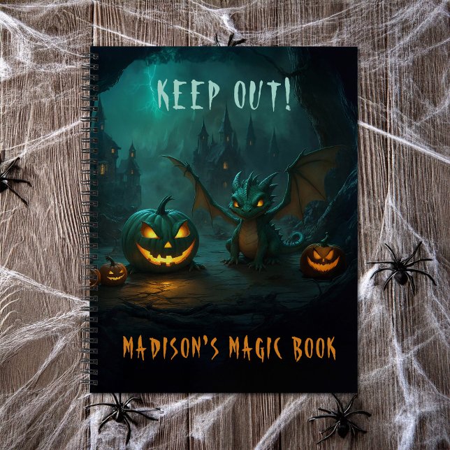 Cute  Halloween Dragon with Scary Pumpkins Notebook (Creator Uploaded)