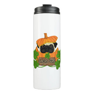 Cute Halloween Fall Pug Pugkin Pumpkin Patch Thermal Tumbler