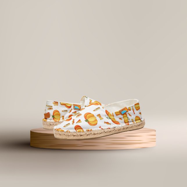 Cute Halloween Fall Pumpkin Autumn Espadrilles (Creator Uploaded)