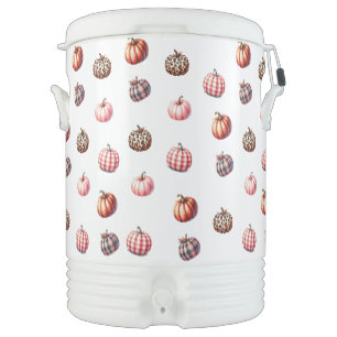 cute Halloween/Fall pumpkin pattern Beverage Cooler