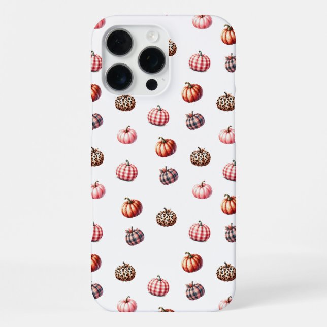 cute Halloween/Fall pumpkin pattern Iphone Case (Back)
