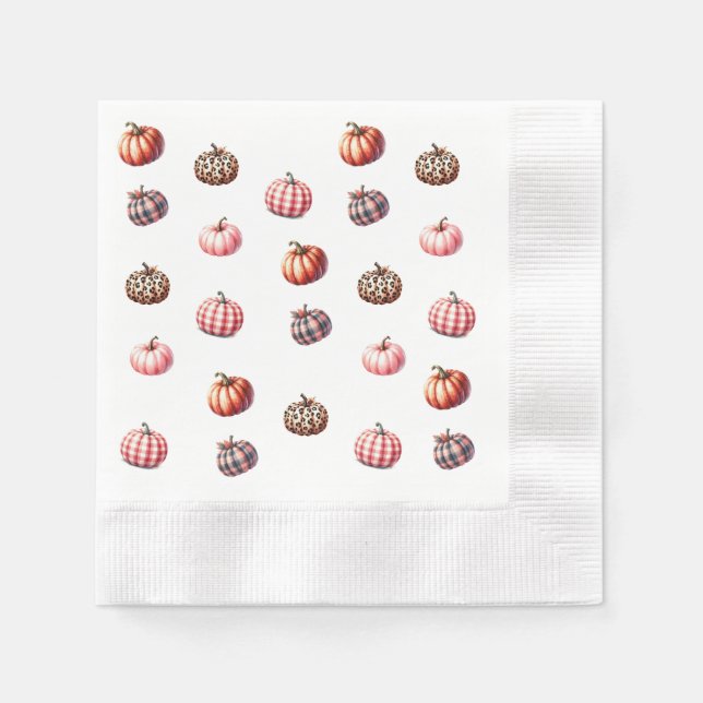 cute Halloween/Fall pumpkin pattern Napkins (Front)