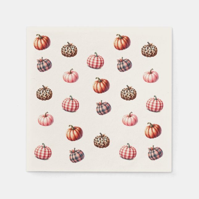 cute Halloween/Fall pumpkin pattern Napkins (Front)