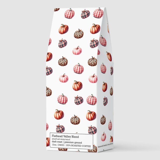cute Halloween/Fall pumpkin pattern Roasted Coffee (Front)