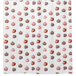 cute Halloween/Fall pumpkin pattern Shower Curtain