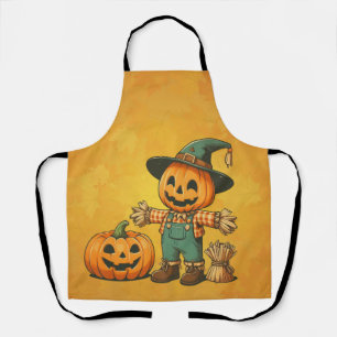 Cute Halloween/Fall scarecrow and pumpkin Apron