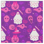 cute halloween floral ghost pink  fabric