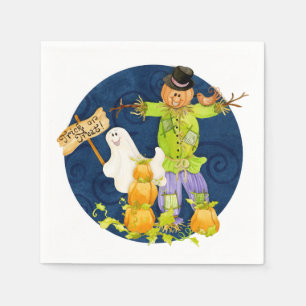 Cute Halloween for Kids Scarecrow Pumpkin Ghost Napkins