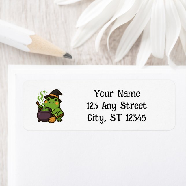 Cute Halloween Frog Label (Insitu)