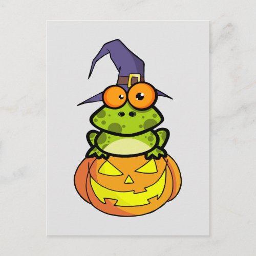 Cute Halloween Frog Postcard