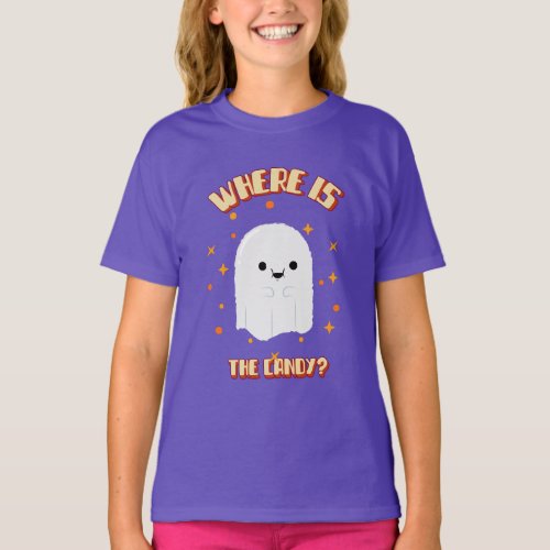  Cute Halloween Fun Ghost and Candy T_Shirt