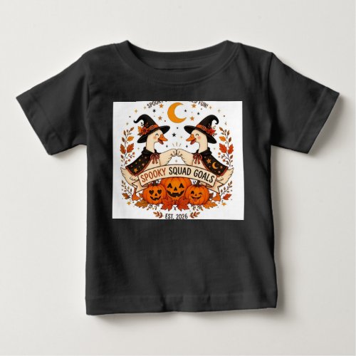 Cute Halloween Geese Witch Hats  Baby T-Shirt